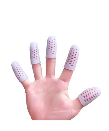 HioIoiH Finger Caps with Hole Finger Cot Protectors Sleeves Relief from Pain of Finger Tips Cracked Arthritis