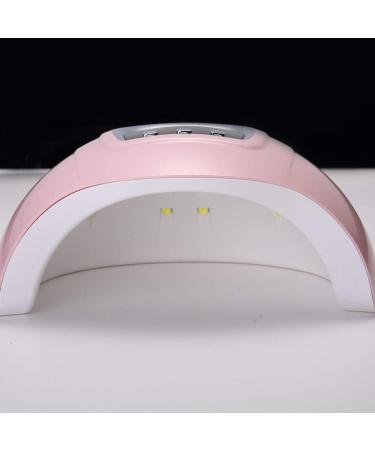 IHEHUA 54W LED UV Lamp for Gel Nails Nail Lamp Nail Dryer 60s 99s 120s Timer Infrared Sensor LCD Display Plus Anti-UV Gloves Gift Suitable for Manicure/Pedicure Home and Salon Pink - Buy Online on GoSupps.com