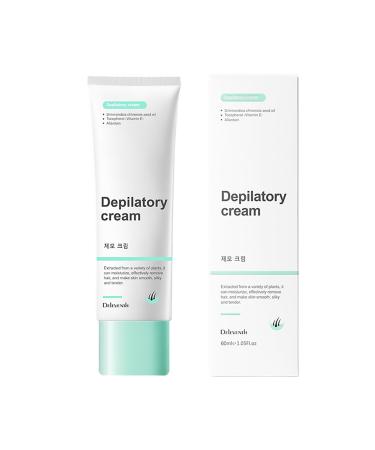 DEleventh Depilatory Cream 1.05 fl.oz/Gentle and Effective Hair Removal for Underarm Private Part Pubic Area Bikini Area Vitamin E Infused Formula Soothes Protects Repairs Skin Leave No Mark