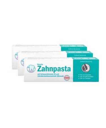 Beovita Cream - Lion's Den Toothpaste - Black Cumin Toothpaste with Black Cumin Oil Mint (3 x 75 ml) - Buy Online on GoSupps.com