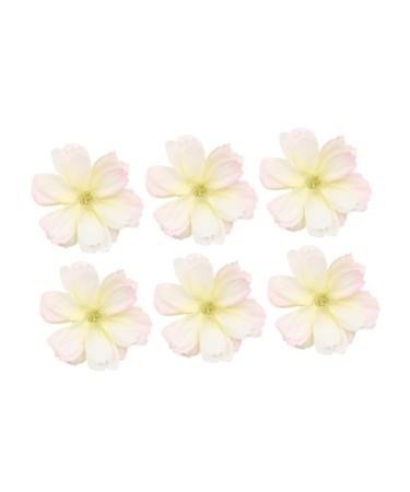 ABOOFAN 50pcs Ornaments White Plum Pink Simulation Supplies Handmade Crafts Flower Adornments DIY Blossoms As Shown Size 1
