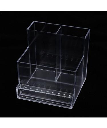 Fityle 13 Holes Nail Drill Bits Holder Stand Organizer - Clear | 10.3cm Height, 10.5cm Width, 9.6cm Bottom Length - Buy Online on GoSupps.com