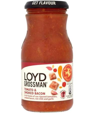 Loyd Grossman Tomato and smoked bacon 6 x 350 g glasses - Buy Online on GoSupps.com