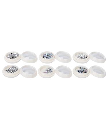 Nail Decoration Rhinestones Nail Art Making Dotting Crystal Decals 6 Boxes Nail Glitter Glass Stones Nail Art Rhinestone Manicure Craft Decor Nail Art Supplies