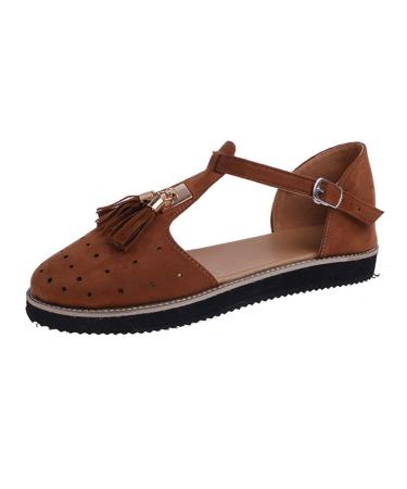 Creev summer shoes ladies hemp high heel outdoor leisure buckling hodiums beach sandals women sexy wedge paragraph novel muffin with thick floor baotou tormented buckle sandals beige 36 (blue 38 EU) bruin 42 EU