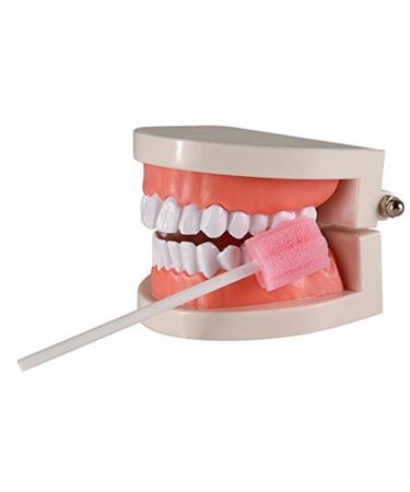 100PCS Unflavored Sterile Disposable Mouth Swabs Sponge - Pink Dental Swabsticks for Mouth Cleaning - Buy Online on GoSupps.com