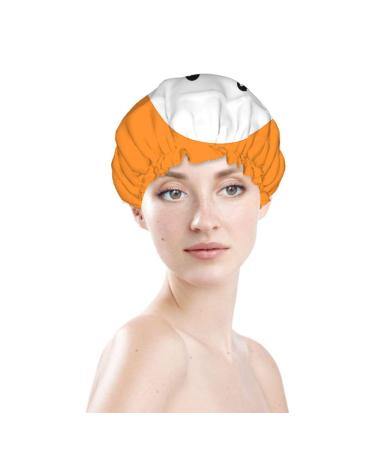 AOYEGO Halloween Ghost Shower Head Cap - Skeleton Pumpkin Spirit, Waterproof Reusable Hat for Women Men Girls with Long Hair - Buy Online on GoSupps.com