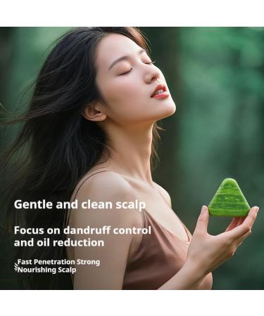 Nature Triangle Shampoo Bar - Usman Grass Seven Green Soap - Volumizing & Oil Control - Solid Shampoo for Women and Mens - Buy Online on GoSupps.com