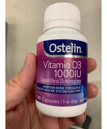 Ostelin Vitamin D3-1000IU - 1 Daily Supplement 130 Capsules - Buy Online on GoSupps.com