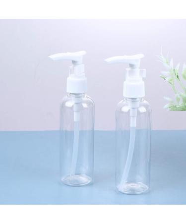 Lurrose 4-Piece Travel Bottles Set | Refillable 100ml Pump Dispenser Shampoo Donor | Ideal for Travel & Business Trips - Black & White - Buy Online on GoSupps.com