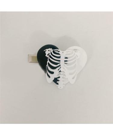amangul Gothic Alloy Duckbill Hair Clip Acrylic Heart Hair Barrettes Halloween Ponytail Decor -Slip Cosplay Hair Side Clips - Buy Online on GoSupps.com