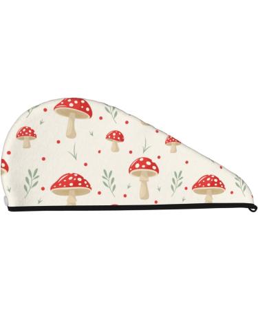 Flat Mushrooms Microfiber Hair Towel | Soft Super Absorbent Coral Velvet Wrap for Women | Quick Dry for Long Curly & Thick Hair - Buy Online on GoSupps.com