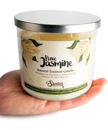 Pure Jasmine 3-Wick Soy Candle | Highly Scented with Essential Oils | Phthalate & Paraben Free | Clean Burning | 14.5 Oz - Buy Online on GoSupps.com