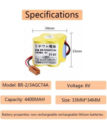 Buy 6V 4400mAh BR-2/3AGCT4A Replacement Battery for FANUC CNC System | Non-Rechargeable Compatible International Shipping - Buy Online on GoSupps.com