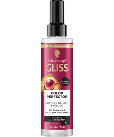 handle Gliss Color Perfector Express Repair Conditioner 4 x 200 ml hair conditioner for tinted dyed or colored hair heat protection up to 230 C 200 ml 4er Pack - Buy Online on GoSupps.com