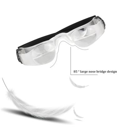 HoveeLuty Magnifying Glasses Adjustable 4X Magnifying Eyewear Anti-Glare Wearable Magnifier Glasses Greats for Myopia Seniors Watching TV for Low Vision Reading Fishing - Buy Online on GoSupps.com
