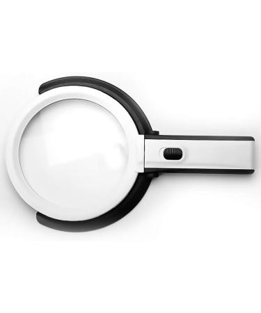 Magnifiers Folding Portable Desktop Repair Magnifier 6 Times 10 Times Large Mirror with LED Lights - Buy Online on GoSupps.com