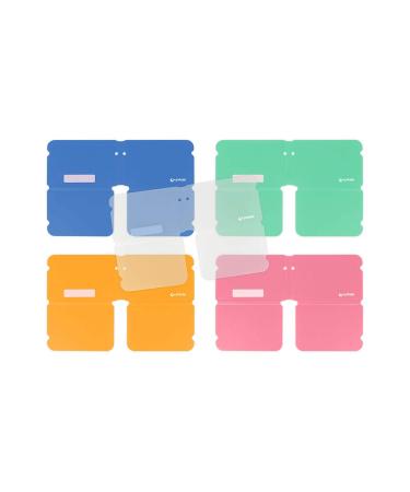 Grafopl s 85002099. Pack with 5 colored mask holder pormascal polypropylene 190 x 125 mm transparent aquamarine sky blue pink and tangerine sorted