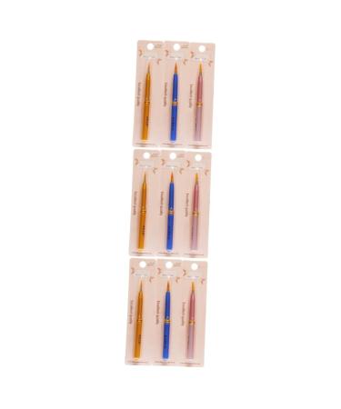 minkissy 9 Pcs Lip Liner Brush Lip Liner Wand Applicator Beauty Brush Silicone Makeup Applicator Make up for Face Cosmetic Metal Travel Eye Shadow Lipstick Brush 10.5x0.5cmx3pcs Random Colorx3pcs
