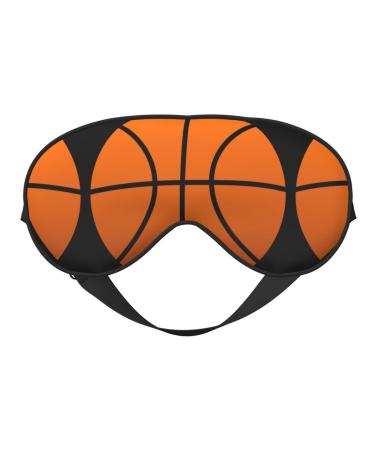 SSIMOO Basketball Print Ultra-Soft Light-Blocking Eye Mask for Optimal Comfort and Restful Sleep Black