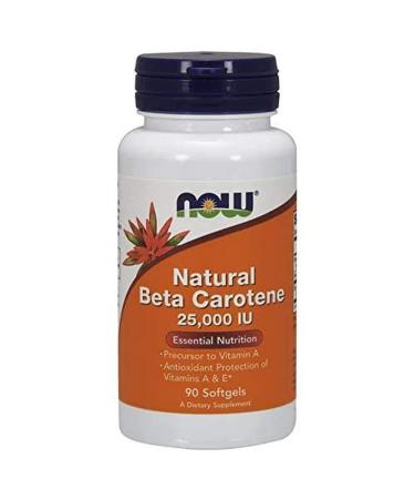 NOW Foods - Natural Beta Carotene 25,000 IU 90 gels