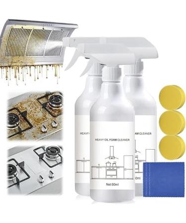 Splash Foam Spray Splash Foam Spray Oven Cleaner Splash Spray Tablets & Spray Bottle Oven Cleaner Heavy Oil Cleaner Foam Splash Foam Spray All Purpose Cleaner for Kitchen (3PCS)