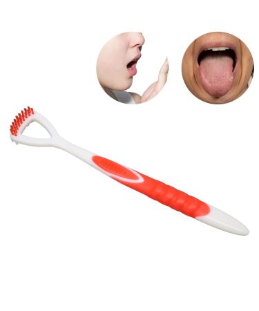Buy Tongue Scraper & Brush for Bad Breath | Effective Oral Care for Adults & Kids - Red - Buy Online on GoSupps.com