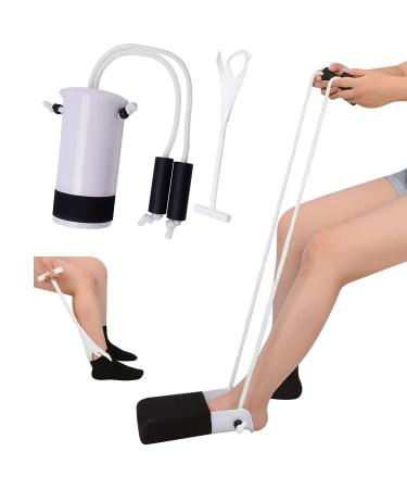 Supegear Sockenhilfe Set Against Sock Stock Sleber Helper Sock Remover For Women Men Senior Senior Pregnant Sock Puller Aid just made of white