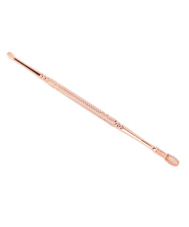 Ear Scoop Relieves Itching Handy Double Headed Earwax Curette Remover Rounded Shiny for Beauty Salon Rose Gold