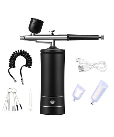 Nail Oxygen Injector Mini Air Compressor Kit Paint Sprayer pour Art Tattoo Craft Cake Nano Fog Mist Black