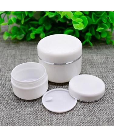 6-Pack 8 OZ White Plastic Cosmetic Containers with Liner & Dome Lid - Refillable Makeup Pots for Ointments Creams Scrubs & More - Buy Online on GoSupps.com