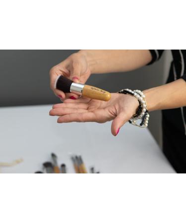 VVStudio 11 Pcs Bamboo Makeup Brush Set - Foundation Powder Blending & Concealer Brushes & Organizer Pouch | International Shipping - Buy Online on GoSupps.com