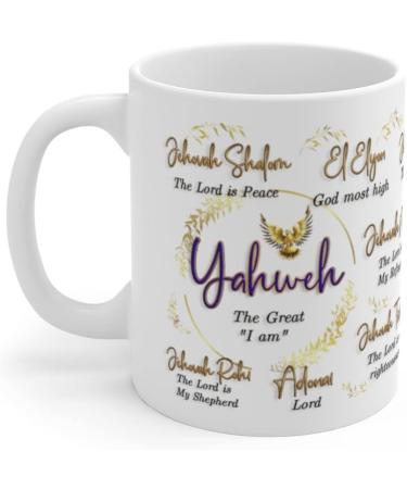 Yahweh Holy Names of God Mug - 11oz & 15oz | International Shipping Available - Buy Online on GoSupps.com