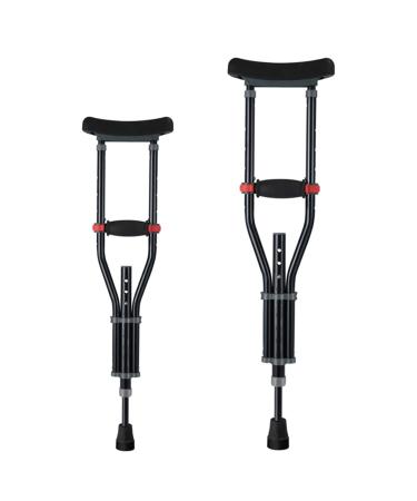 Walking Crutches Aluminum Underarm Crutches for s Black Medical Axillary Crutches Adjustable Walking Crutches w/Underarm Pad and Handgrip Suitable for Lucky Star Selfless dedication