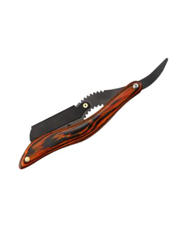 Minkissy Manual Razor Bart Razor With Wood Hang Razor With Wood Hanging Professional Cutting Sacher Manual Men Razing Small Far Schper Main Main Stainless Steel Hair Schers 16x3.3x1.2cm Colorful