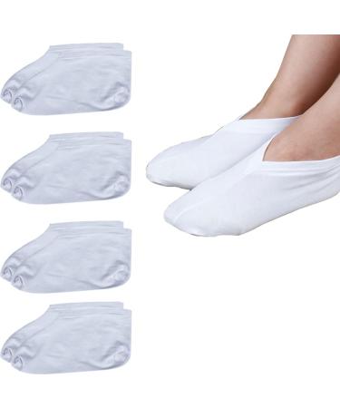 Dry Feet Healing Socks for Men and Women 4 Pair Lotion Moisturizing Socks Spa Overnight Absorbing for Dry Cracked Feet