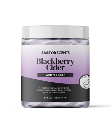 Sassy Shop Bath - Whipped Soap Blackberry Cider - Cleanse and Nourish the Skin With Uplifting Fragrance - Gentle and Suitable for all Skin Types - Vegan Friendly - 115g