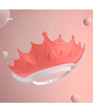 Baby Shower Cap Shield for Kids | Visor Hat for Eye & Ear Protection | Hair Washing Guard | Cute Crown Shape | Pink | Ages 0-9 - Buy Online on GoSupps.com