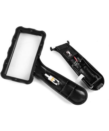 Magnifier with Lights Oblique Handle Read Magnifier 115 * 165 * 30mm Rectangular Lens Old Man Child Student Reading Read Newspapers Made in China - Buy Online on GoSupps.com