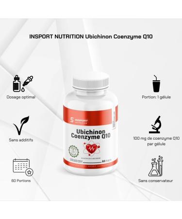 INSPORT Nutrition - Ubiquinone Coenzyme Q10-60 Vegetable Capsules - 2 months reserve - Antioxidant - Pure composition - Buy Online on GoSupps.com