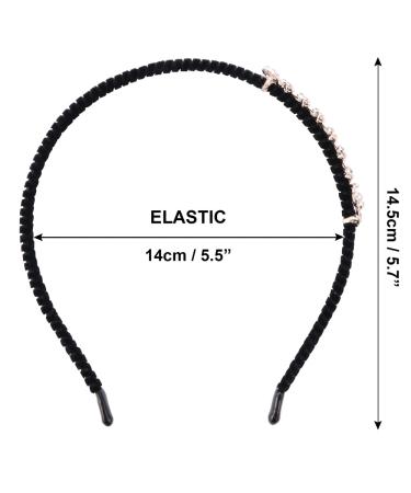 2 Pack Crystal Rhinestone Women's Hairbands - Non-Slip Elastic Headbands for Fashionable Hair Jewelry and Accessories - Buy Online on GoSupps.com
