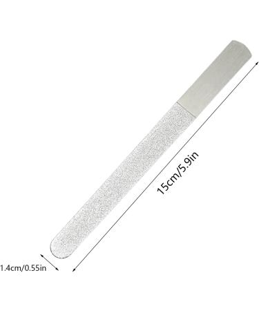 Stainless Steel Nail File - Stainless Steel Finger Nail File - Toenail File for Men and Women Manicure Tool for Home Salon or Travel Use Nail Care A-12 short - Buy Online on GoSupps.com