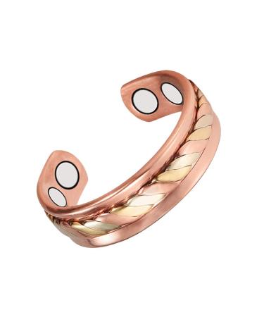 EnerMagiX Pure Copper Magnetic Rings for Women Magnetic Rings Birthday Rings Gift for Mom Wife Daughter Women s Day Gift(CPR-0208L)