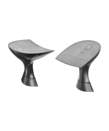 HARFINGTON 1pair Heel Repair Replacement 1.81"x2.2" High Chunky Heel DIY for Women Shoe Black