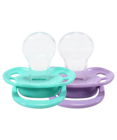 CutiePlusU Adult Pacifier Dummy 2 Pack Kittens & I Love Daddy Print, Big Shield - Green Purple Combo - 2 Count - Buy Online on GoSupps.com