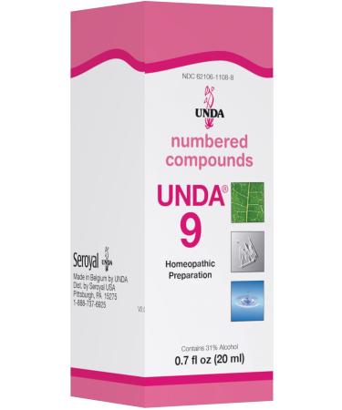 UNDA 9 Numbered Compounds | Homeopathic Preparation | 0.7 fl. oz.