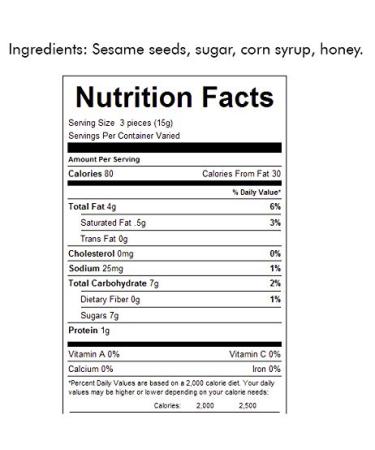SweetGourmet Sesame Honey Crunch | All Natural Candy | 1 Pound - Buy Online on GoSupps.com