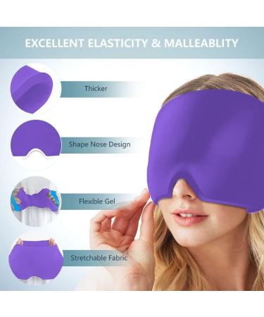 Migraine Relief Cap - Ice Pack Hat for Headache, Stress, Anxiety, Sinus Pressure - Purple - Buy Online on GoSupps.com