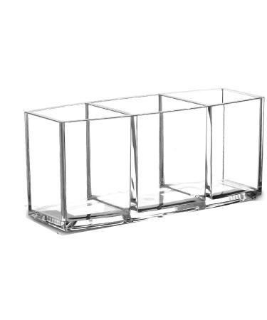 Clear Makeup Brush Organizer, Acrylic Cosmetics Brushes Storage Holders, Cute Pen and Pencil Holder for Desk - Buy Online on GoSupps.com