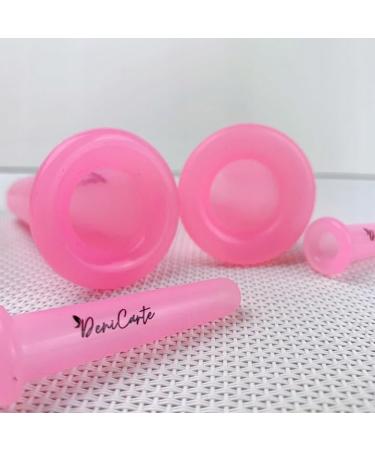 Deni Carte Chinese Silicone Facial Massage Cupping Set - 4pcs for Smooth Glowing Skin | International Shipping Available - Buy Online on GoSupps.com